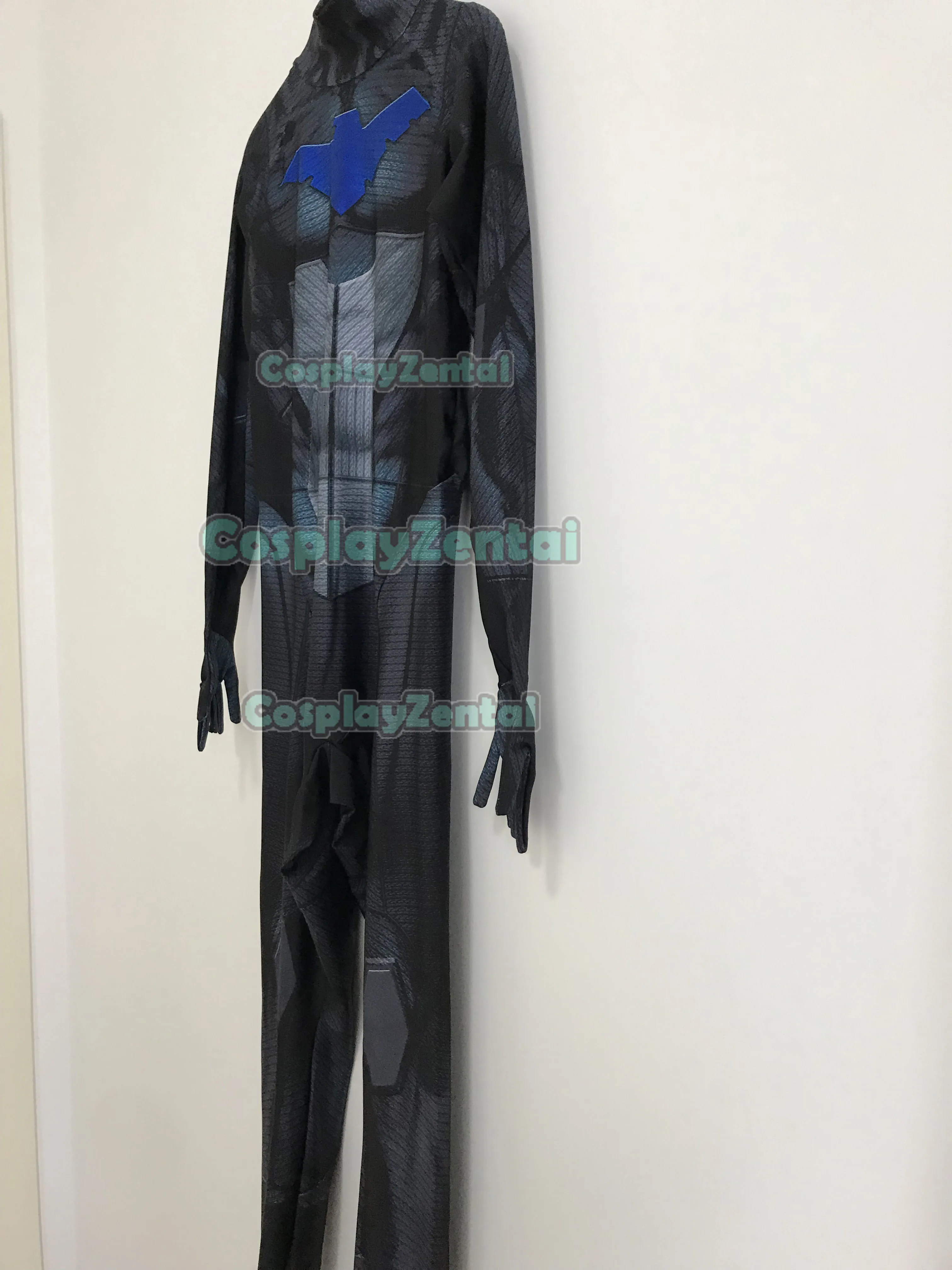 NIGHTWING BvS DOJ косплей костюм 3D принт лайкра Zentai YJ Nightwing Rebirth Бэтмен v Костюм Супермена для мальчиков мужской