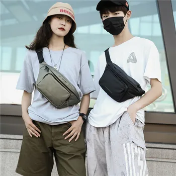 

Simple Multi-functional Sports Waist Bag Cool Work Clothes Wind Messenger Men's Mobile Chest Bag Outdoor bagbag