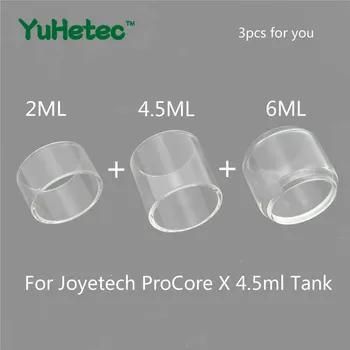 

3PCS Original YUHETEC Replacement Glass Tube For Joyetech ProCore X 4.5ml Tank Normal version/Fatboy version