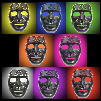 

Halloween Mask LED Lights Cold Light Luminous Mask Fancy for Halloween Trick Ball Party Cosplay Mask