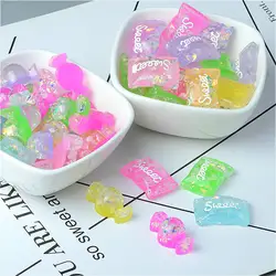 Полимерный Блеск Поддельные конфеты булочка мешок кремовый материал, аксессуары для поделок игрушки с радужной расцветкой для детей формы