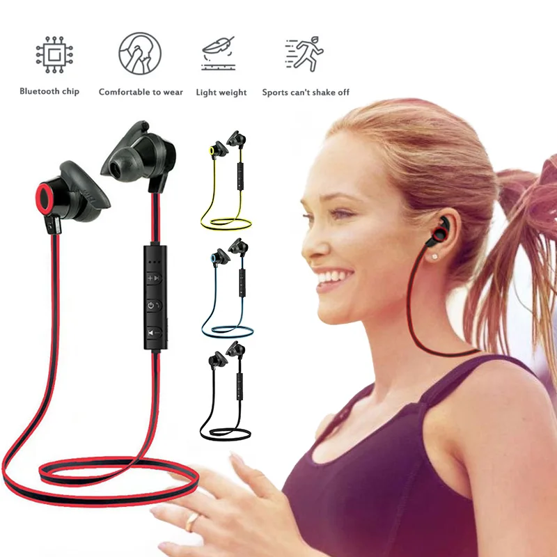 Bluetooth-compatible Sports Earphone Headset Wireless Earbuds Strong Bass Neck-mounted In-ear Earphones For Smart phone | Электроника