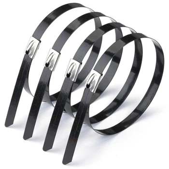 

100Pcs/Lot,4.6Mmx300Mm Pvc Plastic Coated Ss304 Stainless Steel Cable Tie