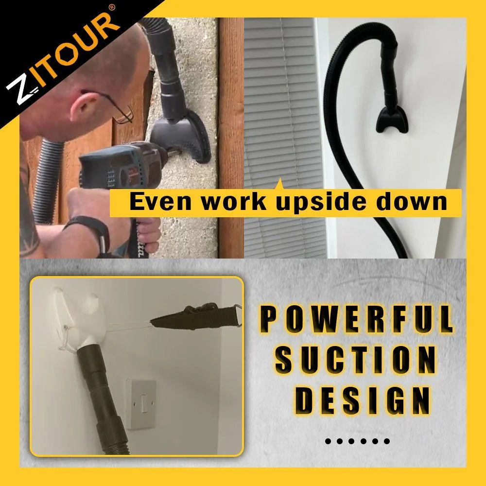 Zezzo&reg; Hands-Free Dust Collector Universial Electric Drill Dust Suction Collector 8lbs Dustproof Device Woodworking Tool drill dust cover tweezer tool dust cover drill dust collector
