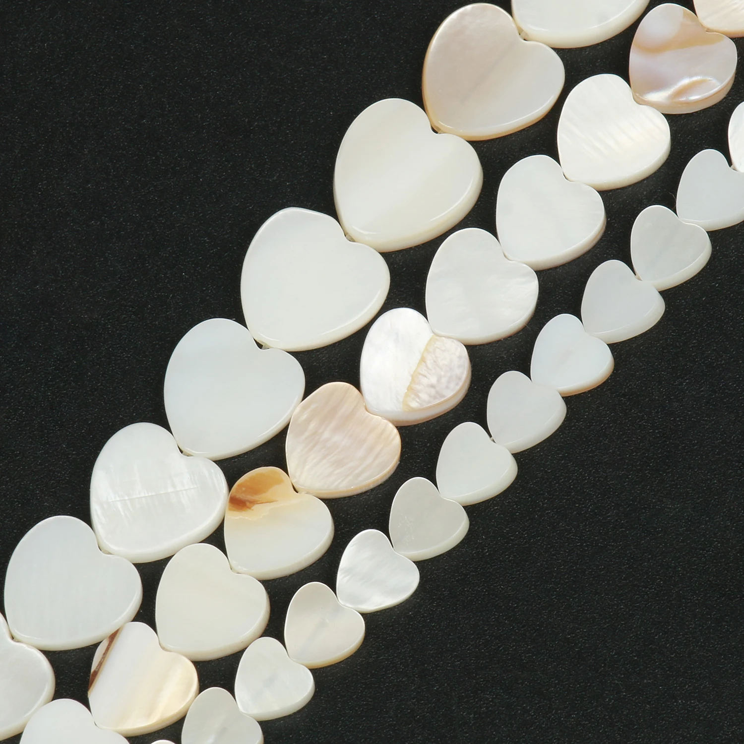 Natural White Love Heart Shell Mother Of Pearl Loose Spacer Beads for Jewelry Making DIY Handmade Bracelet Necklace 6 8 10mm