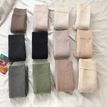 

Womens Winter Warm Slim Thick Elastic Faux Fleece Lined Opaque Plain Solid Color Thermal