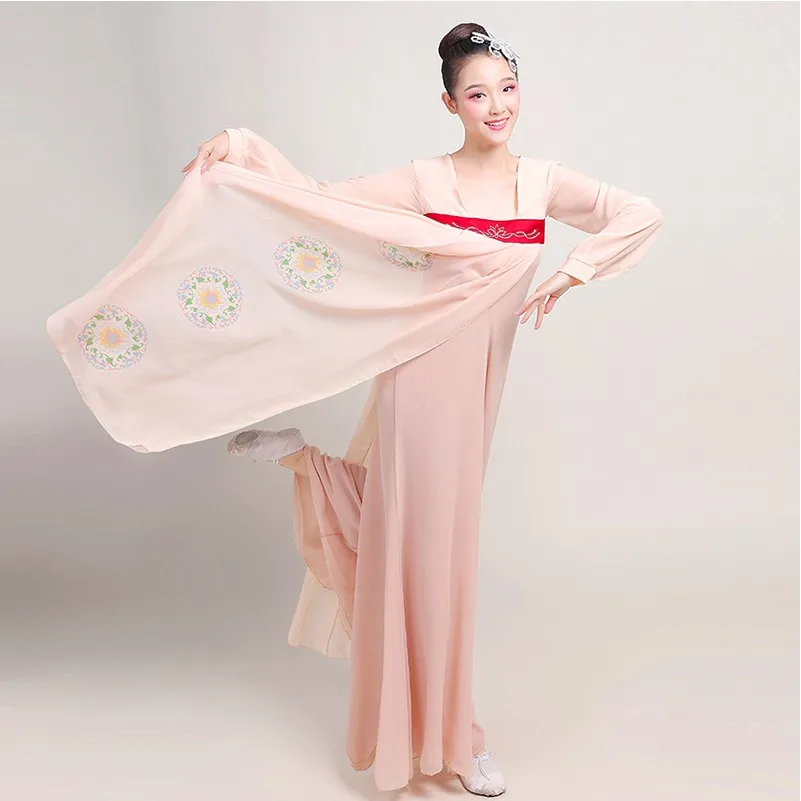 Сказочное летнее платье Hanfu ежедневное улучшение косплей фестиваль костюм Корейская танцевальная одежда дамское винтажное цветочное шифоновое платье