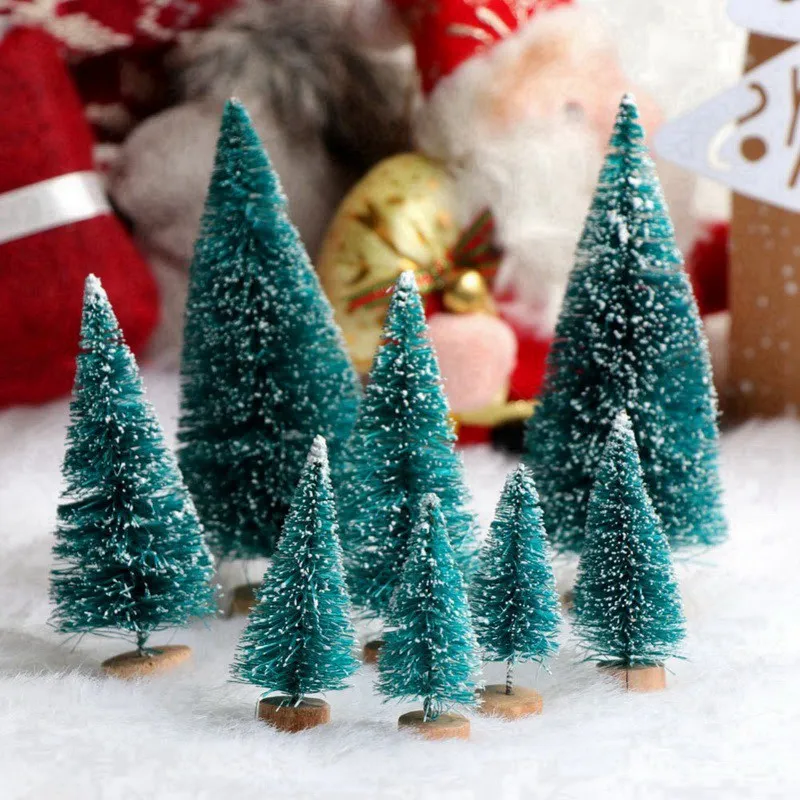 Искусственные настольные мини елочные украшения Рождественская елка 20 см Новогоднее украшение стола миниатюрное дерево 1 шт