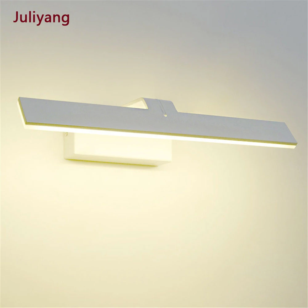 Nordic LED Acrylic + Aluminum Wall Light 9w 42cm Modern Simple Mirror Front Dressing Room Bathroom sconce | Лампы и освещение