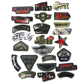 

2 Pcs US Marine Corps Medal icon Embroidered Iron on Patches for Clothing DIY Stripes Clothes Patchwork Stickers Custom Badges
