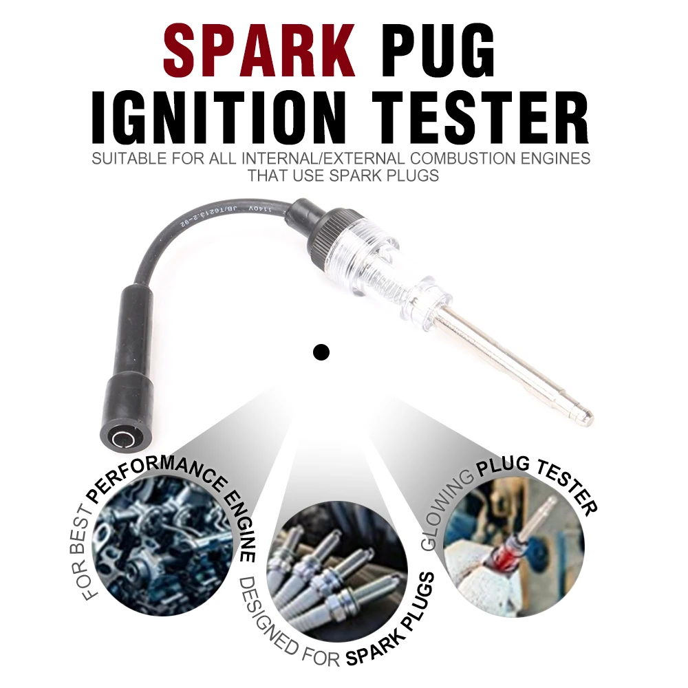 Spark Tester Plug Engine Ignition Tester 6-12 Volt Fool-Proof Pick Up Coil/Armature Diagnostic Detector Tool for Automotive