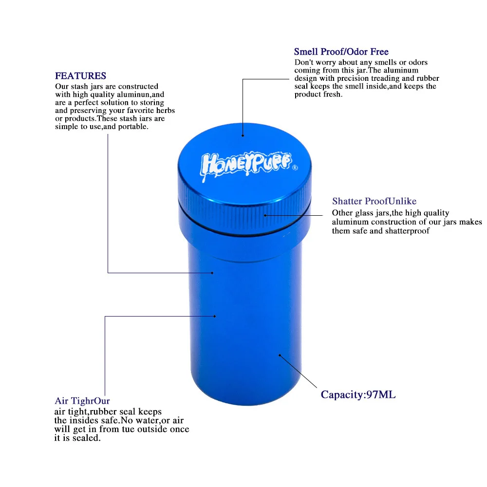 HONEYPUFF алюминиевый травяной шлифовальный станок с контейнером для хранения один в несколько комплектов металлический измельчитель для табака и заначки дыма аксессуары для трубки