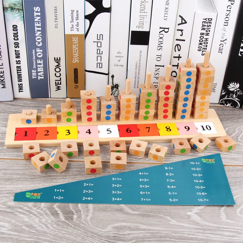 

Montessori Early Educational Teaching Aid Wooden Mathematics Board Infants Children'S Educational Toy with Numbers Matching Cogn