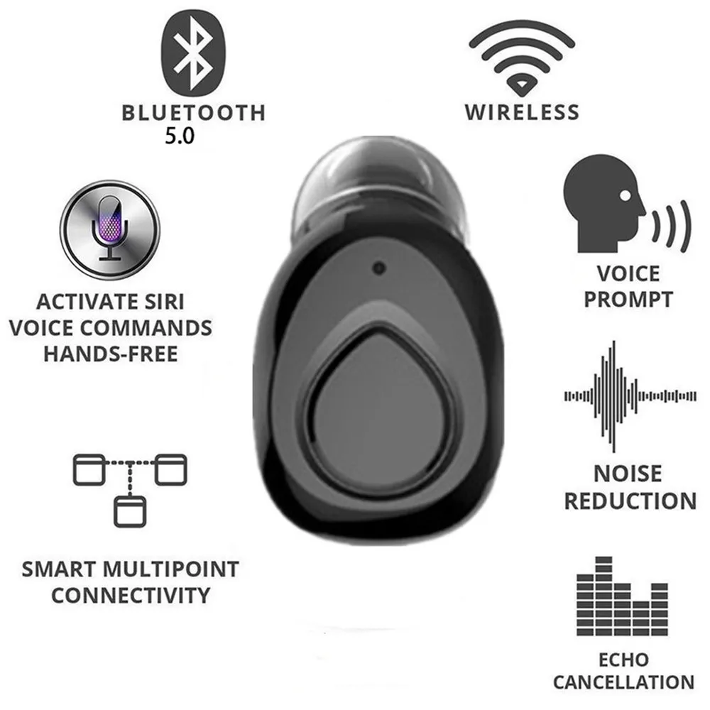 TWS X18 Wireless Bluetooth Earphone Nosie Reduction Headset HD Call Cordless Handsfree Earbuds for IOS Android With Charging Box