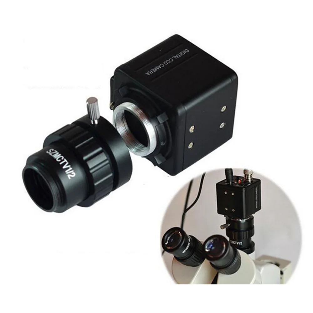 Тринокулярный Стерео микроскоп Видео разъем 1X/0.5X/0.3X CCD1/2CTV 1/3CTV адаптер