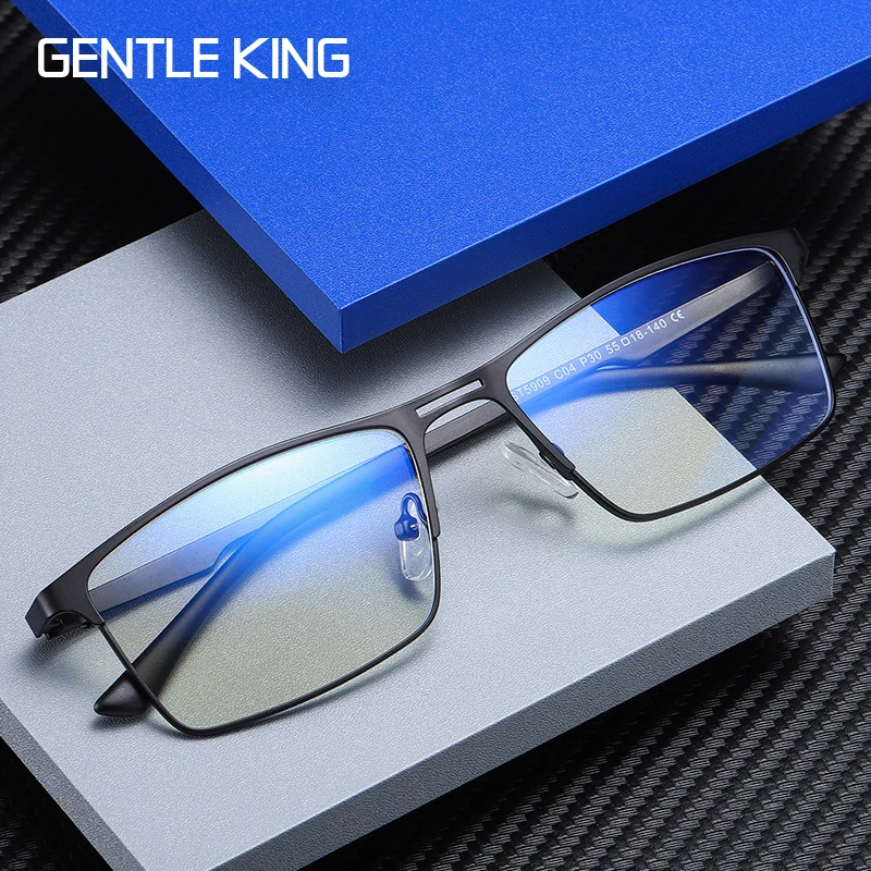 

GENTLE KING Computer Glasses Anti Blue Light Blocking Filter Reduces Digital Eye Strain Clear Regular Gaming Goggles Eyewear