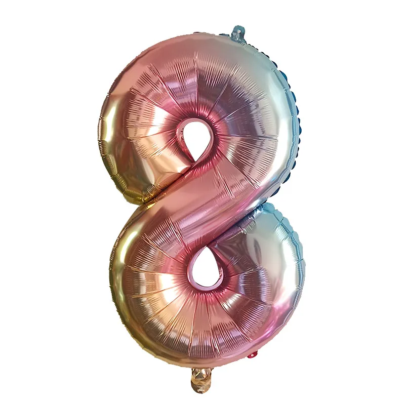 2 шт. 42 дюйма Фольга для дня рождения воздушные шары градиентный цвет номер 23 30 50 70 лет вечерние украшения мужские аксессуары для девушки мяч
