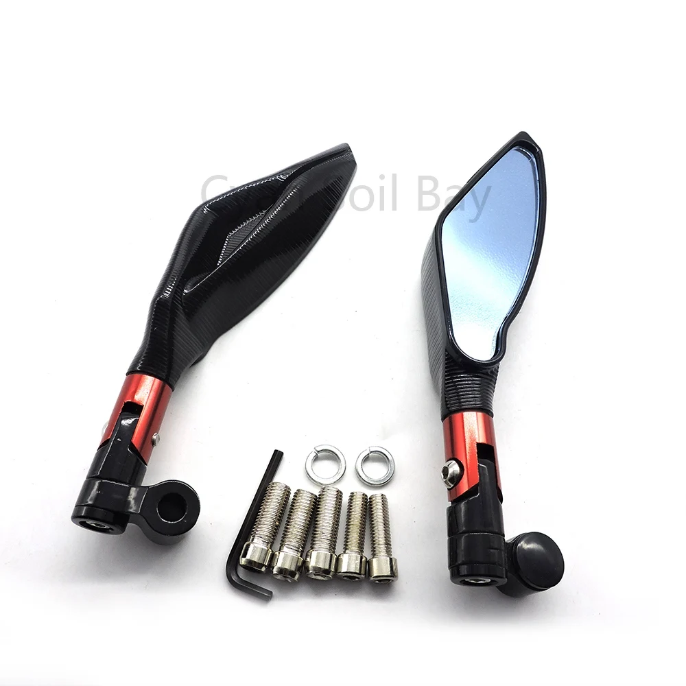 Black Red 4 цвета CNC Алюминиевый велосипед ямы мото поперечная часть ATV внедорожный мото rbike зеркало заднего вида аксессуары для мотоциклов Мото зеркала - Цвет: Black Red
