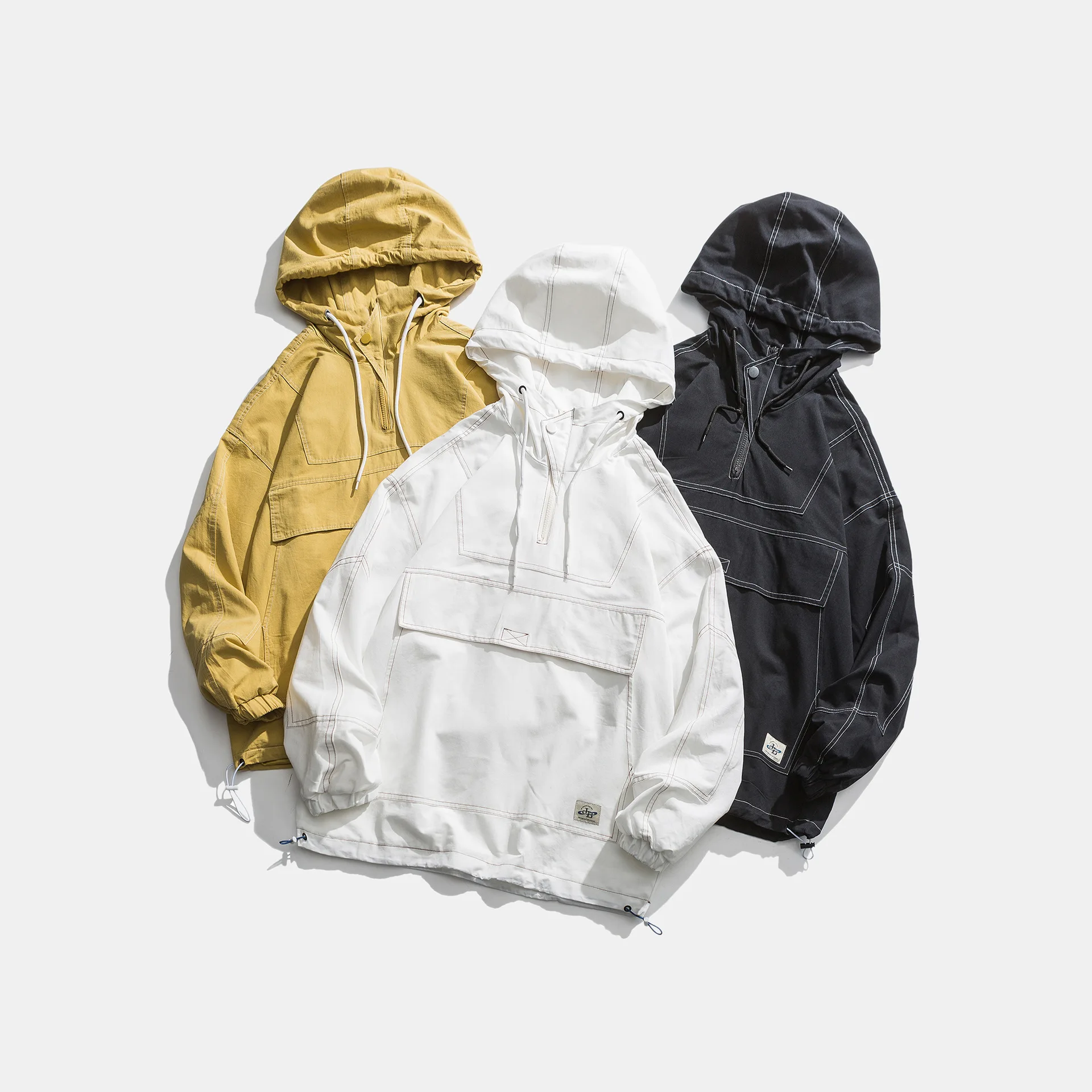 

Wu Airlines 2020 Spring New Style Loose-Fit Pullover Workwear Coat Japanese-style Baseball Uniform Hoodie Casual Jacket Men's