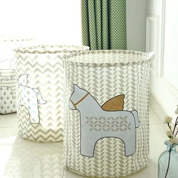 

Large Folding Waterproof Dirty Toy Clothe Laundry Basket Horse Linen Office Home Sundries Storage Holder Organizer Project Box