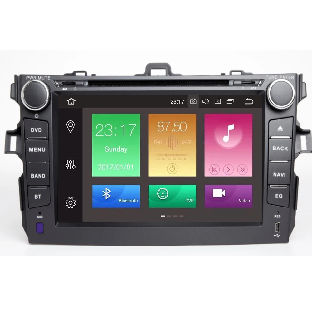 Clearance Android 9.0 CAR DVD GPS Player For TOYOTA AURIS 07-11 Octa Core 4G RAM+64G ROM DAB OBD DSP Navigation USB BT WIFI DVR maps 1
