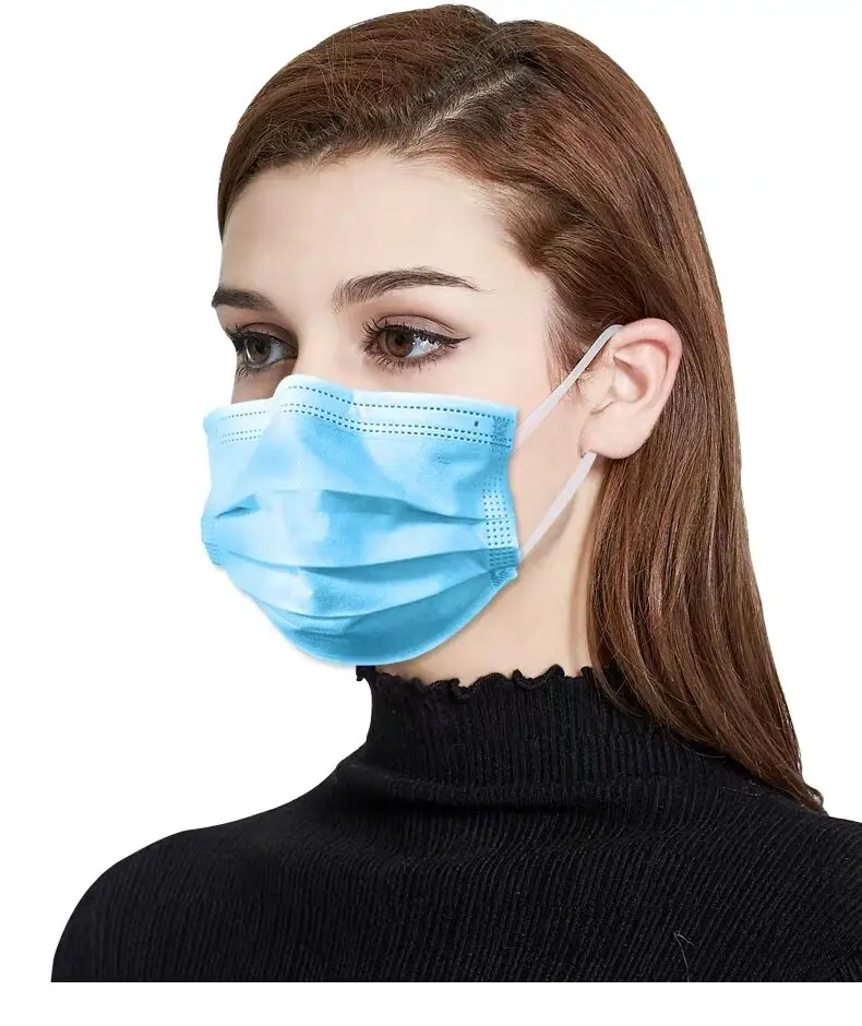 

Disposable Protective Mask Face Mouth 3 Layers Non-woven Anti Virus Mask Prevent Bad Smell Bacteria Droplet Flu Masks Ce