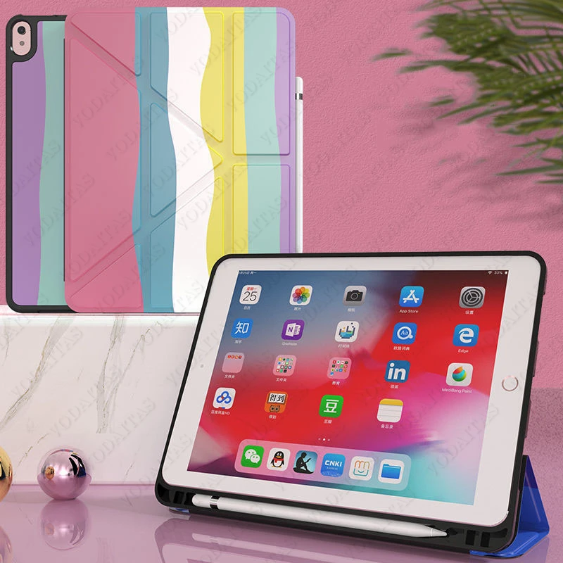 Чехол для 2021 iPad 10 2 9 2018 2017 Mini 5 7 Pro 11 Air 3 4 умный чехол с держателем стилуса 5-го 6-го