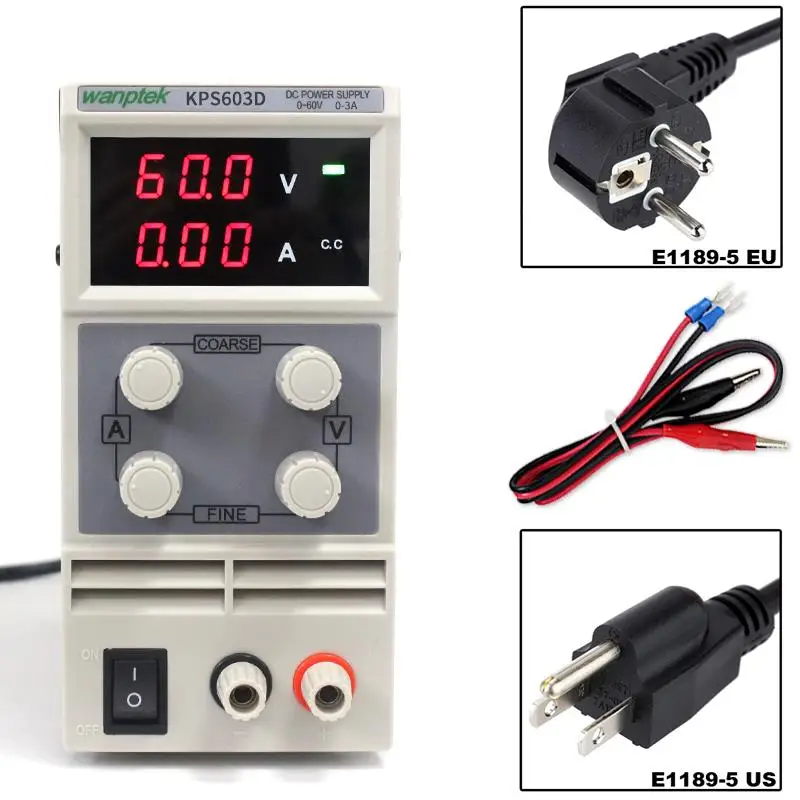 

60V 3A DC Regulated Power High Precision Adjustable Supply Switch Power Supply Maintenance Protection Function KPS603D