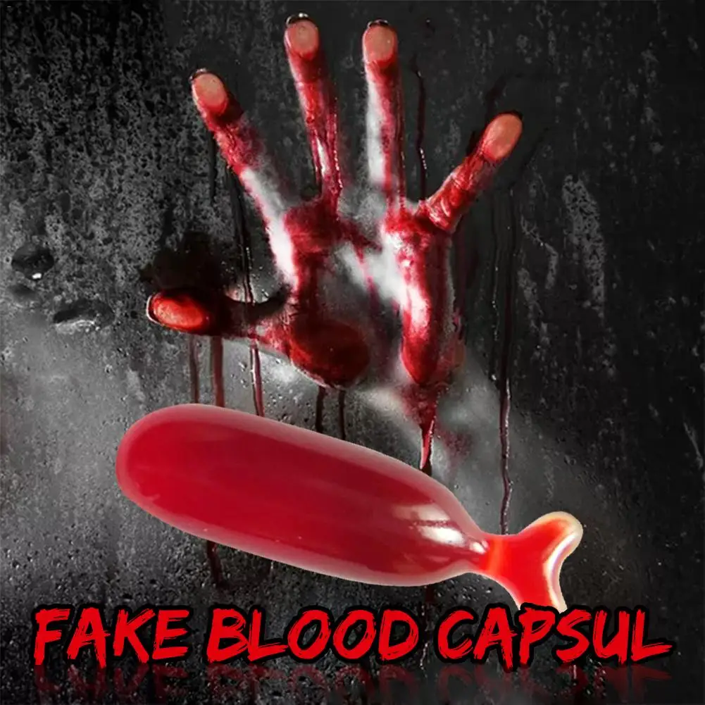 10 шт. поддельные пилюля с кровью вампира капсулы игрушки ужас смешная игрушка для Хэллоуина, шуточная соска игрушка обман зомби нарядное макияж