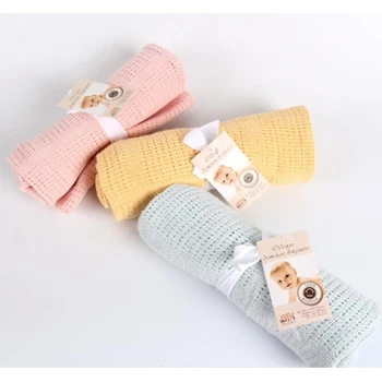 

Summer Kids Quilt Baby Blanket Knitted Cotton Stuff For Newborn Swaddle Stroller Cover Blanket Infantil Wrap Monthly Photo props