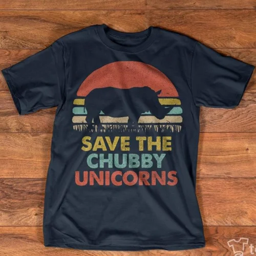 Футболка мужская с надписью Save The Chubby унисекс | Мужская одежда