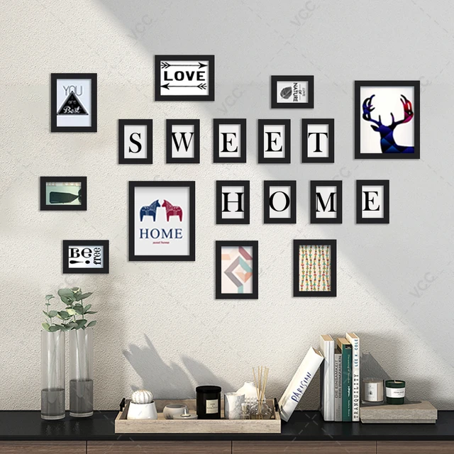 18pcs/set Photo Frames Black White Picture Frame For Picture Wall