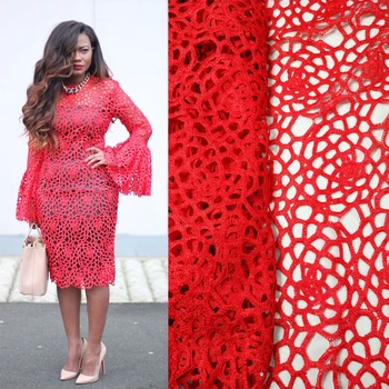 

New Arrival High Quatily Multi color water soluble lace African Cord Lace Fabric Guipure Lace Fabrics For Women party M3165