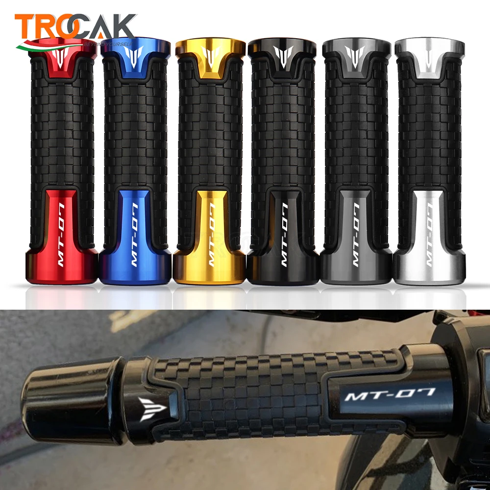 For Yamaha MT07 MT 07 MT-07 2014-2021 Motorcycle handlebar grips CNC PVC handle bar Rubber Gel Grips Motocross handle hand Grips For Yamaha MT07 MT 07 MT-07 2014-2021 Motorcycle handlebar grips CNC PVC handle bar Rubber Gel Grips Motocross handle hand Grips