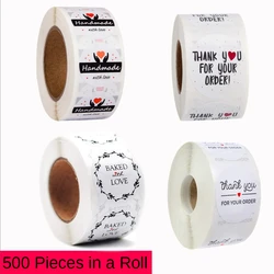 500 peças de 1 Polegada selo adesivo obrigado cozimento artesanato decoração do casamento etiqueta de papelaria etiqueta kawaii flocos