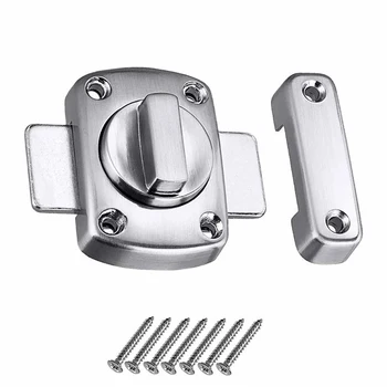 

Hot 1 Pcs Zinc Alloy Thick Anti-theft Security Door Rotate Latch Slide Lock For Gate Cabinet Window