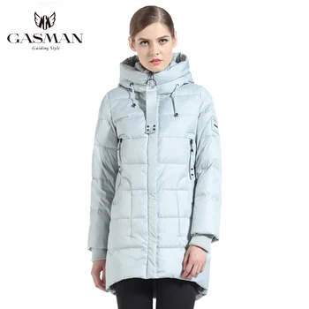 

GASMAN Brand Women Bio Down Jacket And Parka Long For Women Winter Thickening Hooded Coat Women New Winter Collection 2019 1816