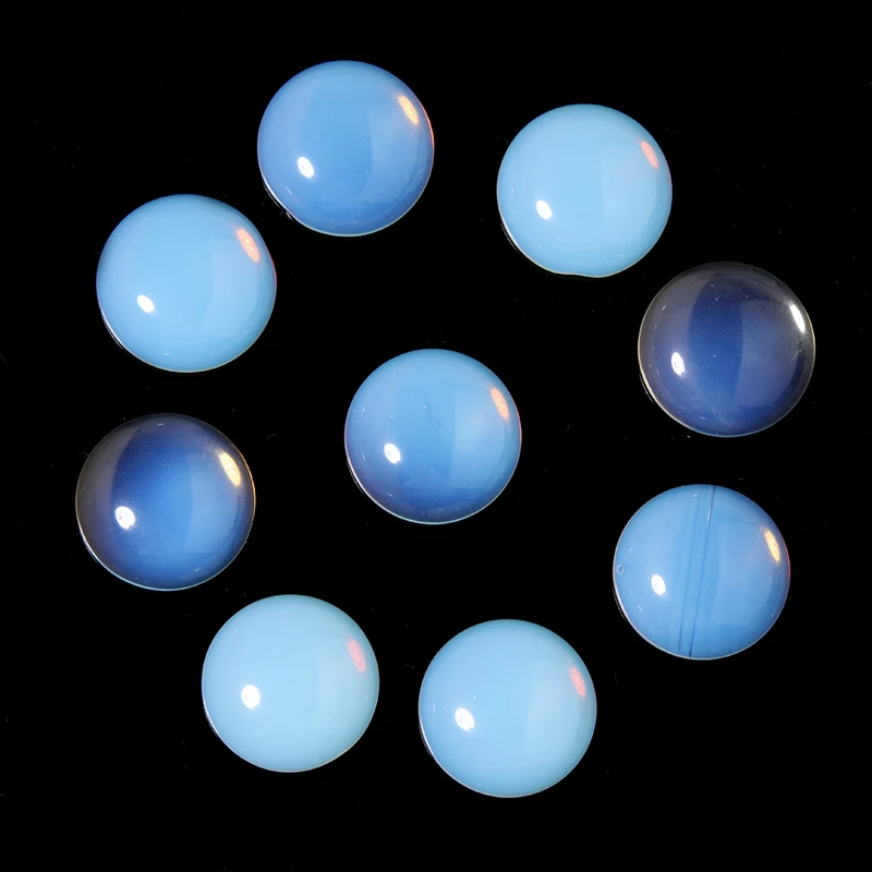 

5-10pcs/lot Natural Stone Round Cabochon Opal 4/6/8/10/12/14/16/18/20/25mm Opal Interface For Handmade Craft Jewelry Making