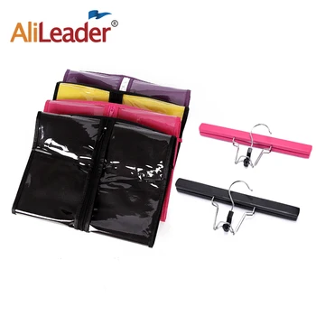 

Alileader 5-10set/pcs Cheap Wig Storage Holder With Hair Wig Bag Non-Woven Anti Dust Hair Extension Bag Pink Black Wooden Hanger