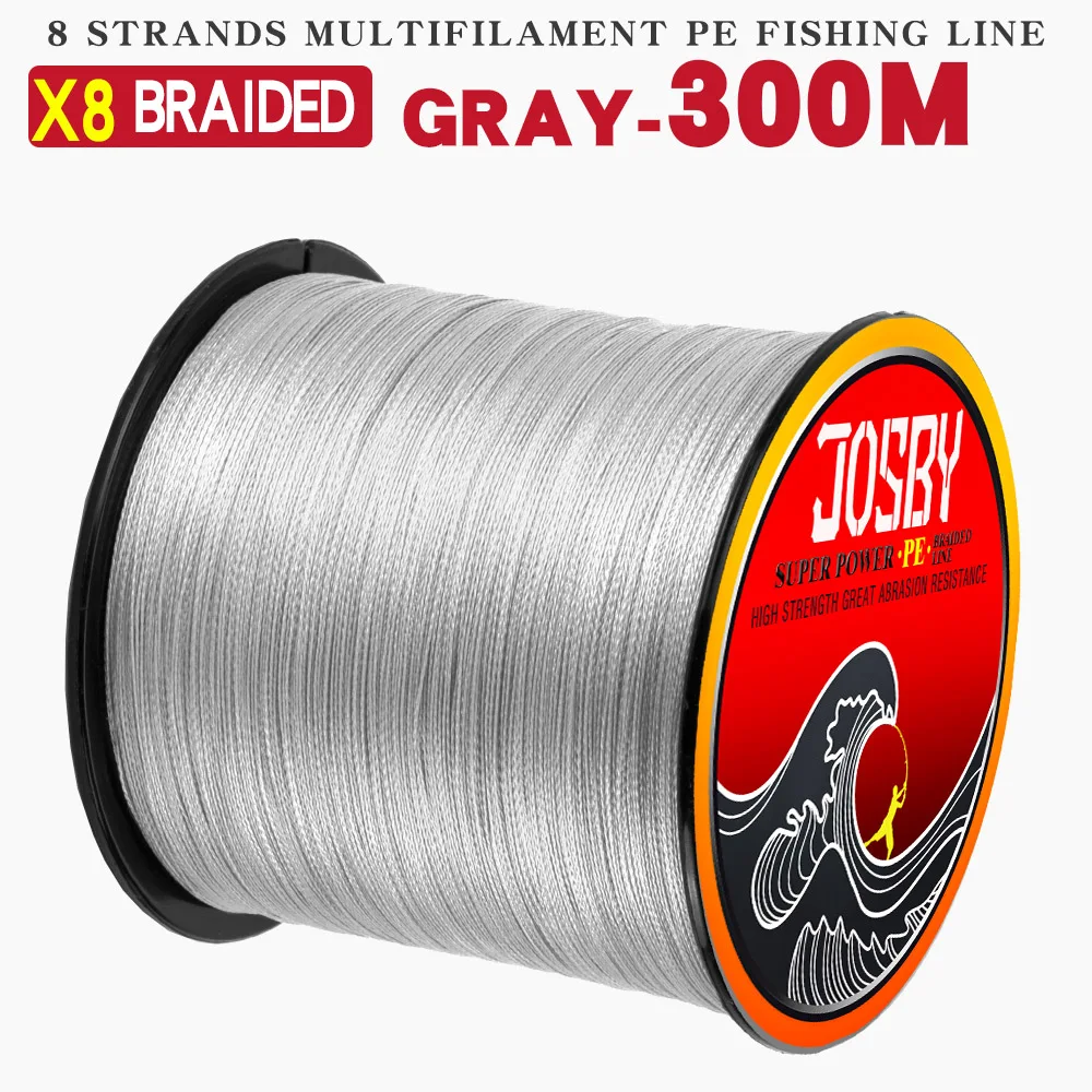 8 braid 300m gray JOSBY 300 м Peche 8 фторуглеродная леска рыболовный Карп шнур PESpinning PE Multifilamento море Япония провод супер сильный - Цвет: 8 braid 300m gray
