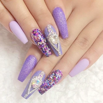 

500 Pcs Long Coffin Fake Nails Full Cover Natural Ballerina False Nail ABS Nail Tips 10 Sizes With Case (White)