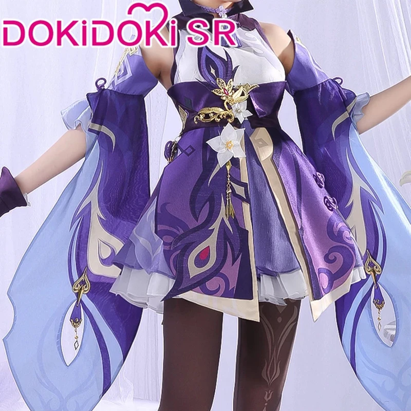 PRE SALE DokiDoki SR Game Genshin Impact Keqing Косплей Хэллоуин косплей Ke Qing Косплей|Игровые костюмы|