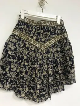 

2020 Spring Summer New Retro Ppatchwork Color Floral Mini Skirt Women Casual Short Skirt