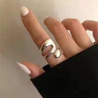 925 Sterling Silver Smooth Rings For Women hollow out chain Jewelry Beautiful Finger Open Rings For Party Birthday Gift - Image 3