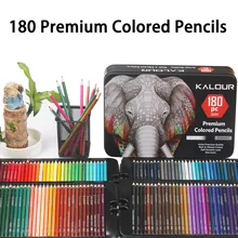 180 lápis de cor conjunto de lápis de óleo macio colorido para desenhar madeira não-tóxica com 12 pces lápis de cor metálica estanho conjunto de artigos de papelaria