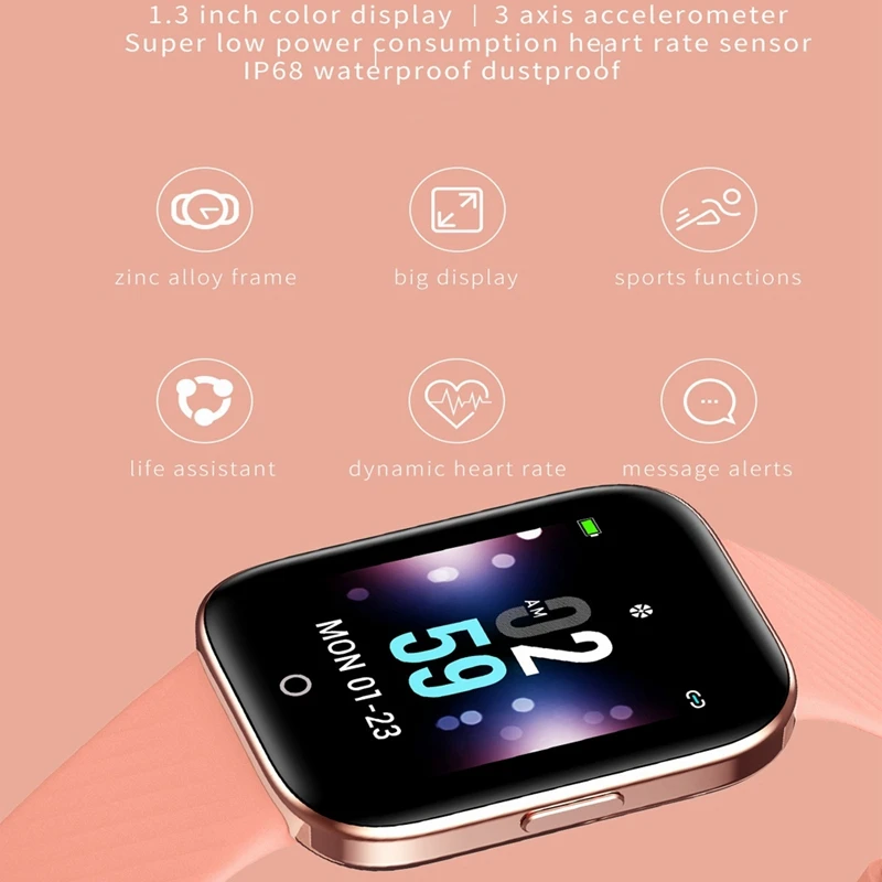 X2 Smart Watch for Men Women IP68 Waterproof Smart Band Heart Rate Fitness Tracker Smart Wristband Bluetooth Smartwatch Blue