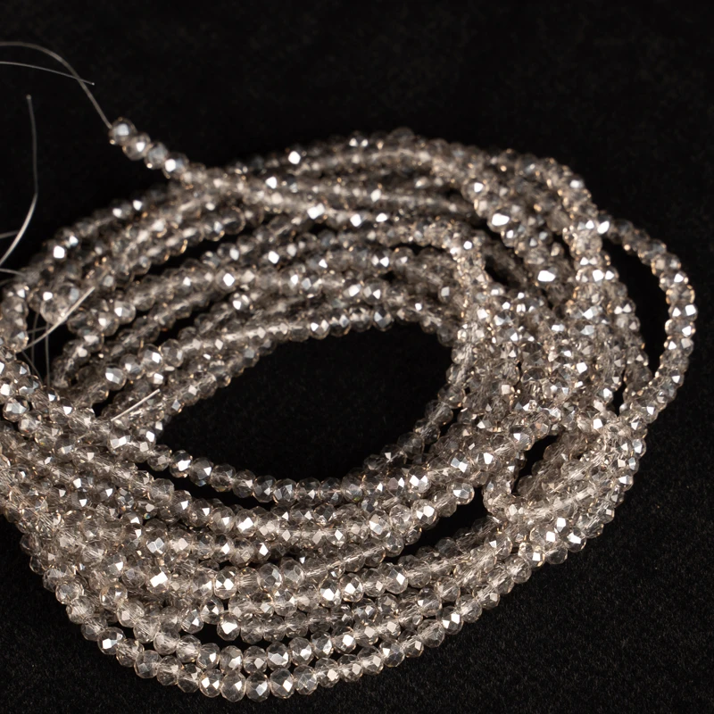 Exquisite Crystal Beads 140pcs 2x3mm Glass Faceted Bead Bulk Needle For Necklace Earring Jewellery making | Украшения и