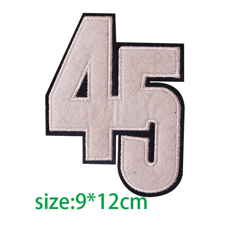 1PC Colour Number English Alphabet Letter Mixed Embroidered Iron On Patch For Clothing Badge Paste For Clothes Bag Pant Sewing