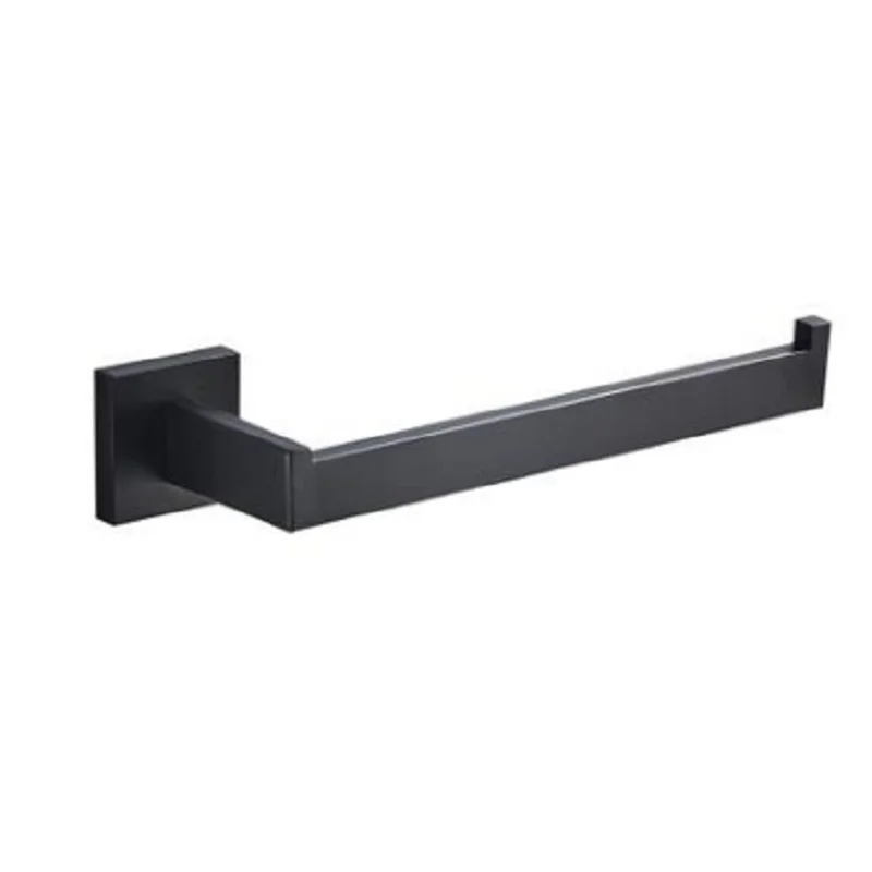 Matte Black Bathroom Decoration Towel Holder Toilet Paper Holder Hook Stainless Steel Material