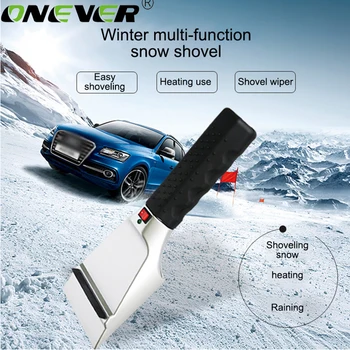 

12V Electric Heated Car Ice Scraper Automobiles Cigarette Lighter Snow Removal Shovel Windshield Glass Defrost Clean Tools New